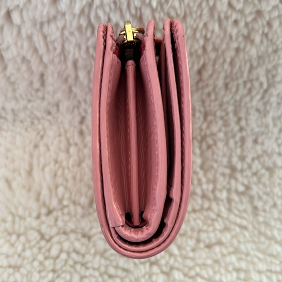 PRADA Saffiano Pink Bifold Wallet - Picture 5 of 10